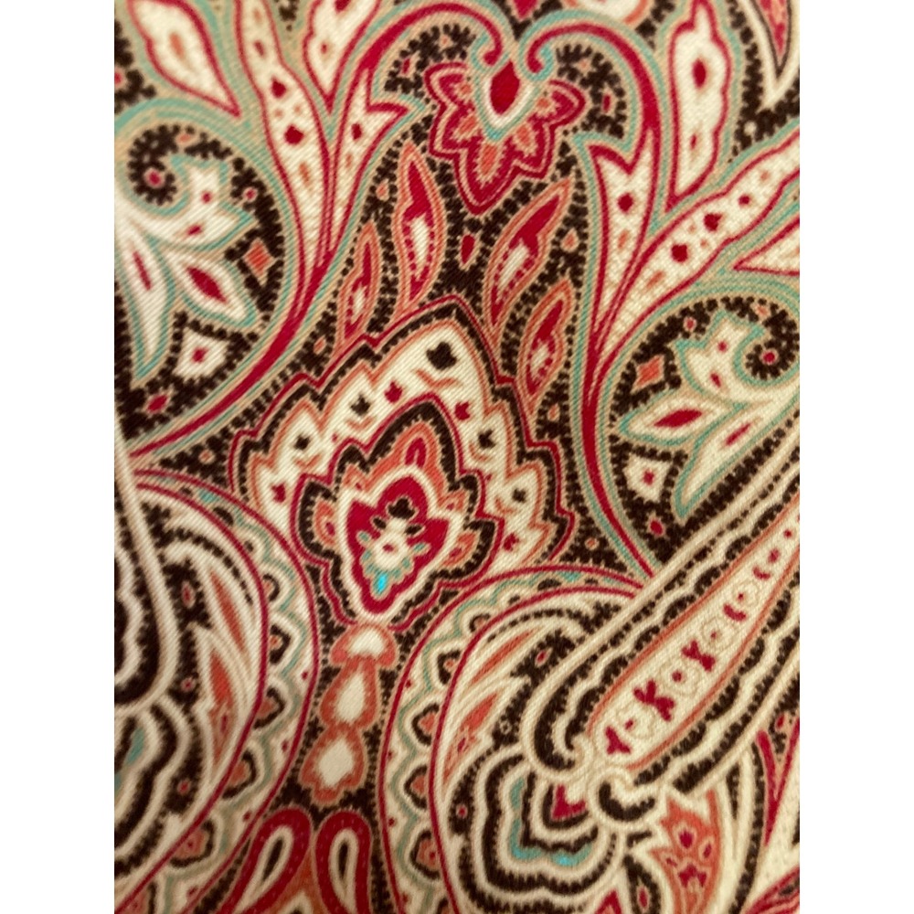 Harolds Womens Size 6 Paisley Print Cotton Span Straight Leg‎ Trousers Red Brown - Picture 8 of 8